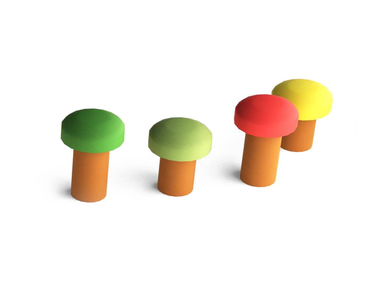 3D gumiburkolatú gomba