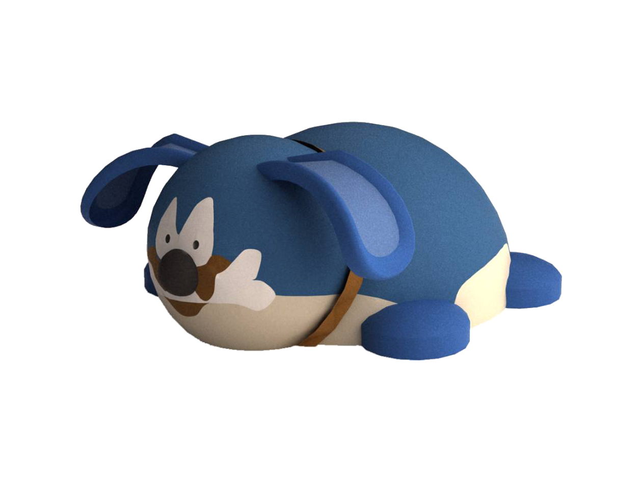 3D gumiburkolatú kutyus