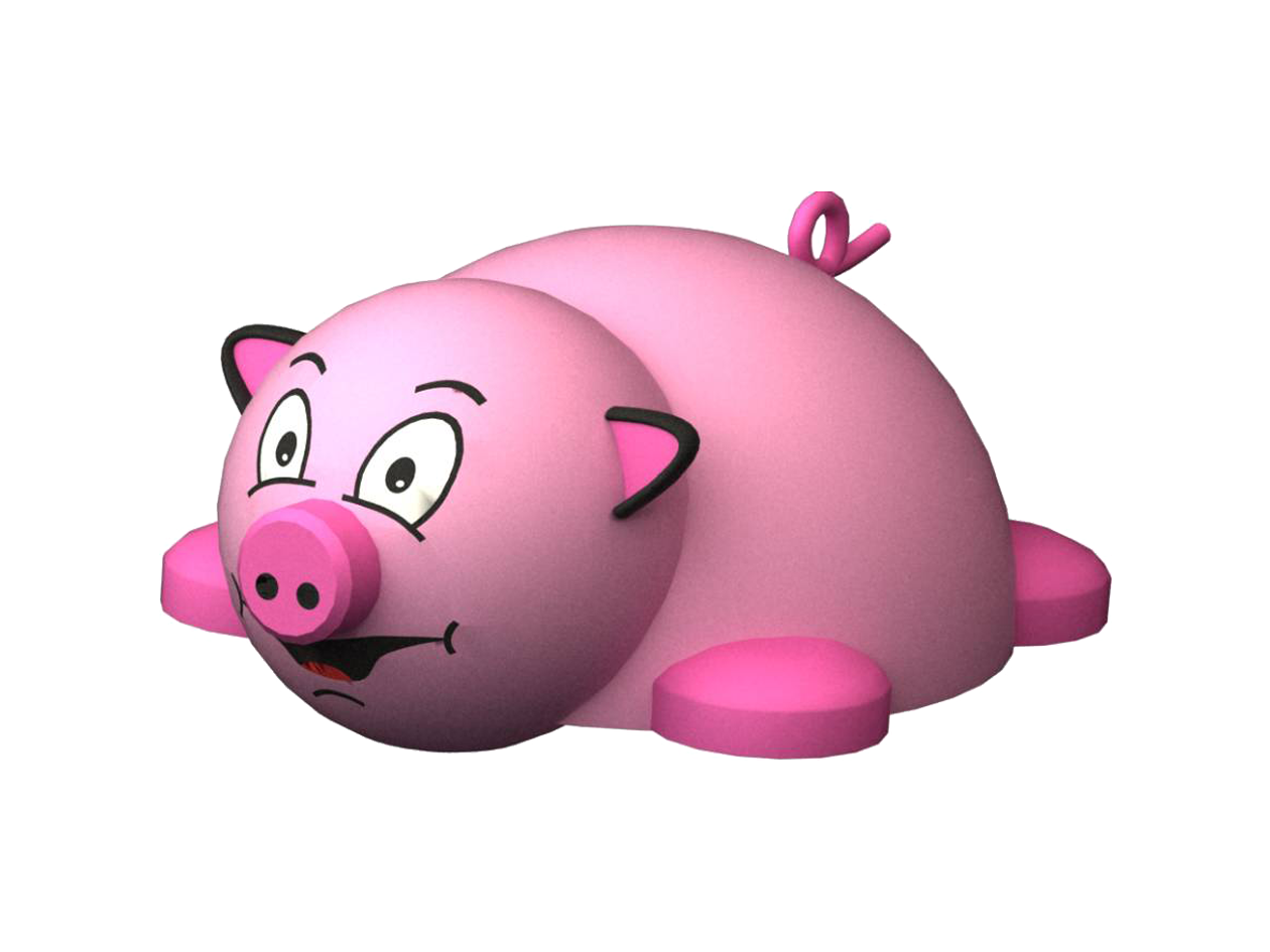3D gumiburkolatú malac