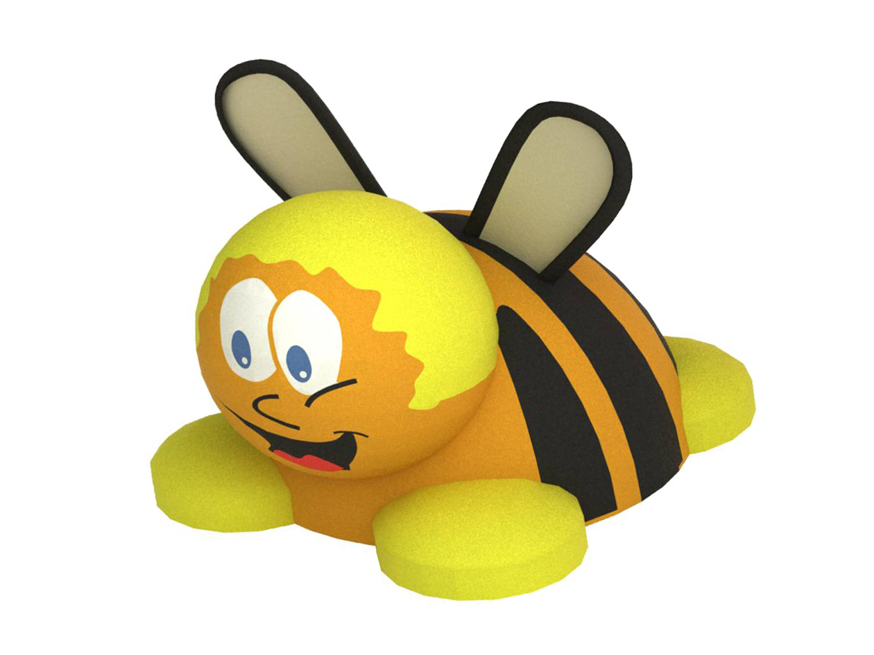 3D gumiburkolatú mini méhecske
