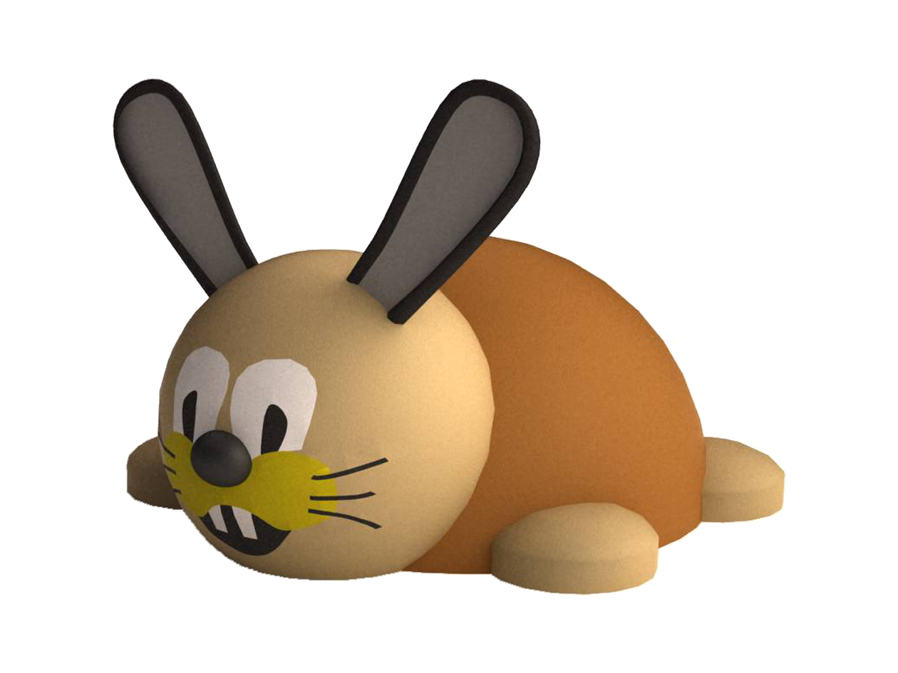 3D gumiburkolatú nyuszi