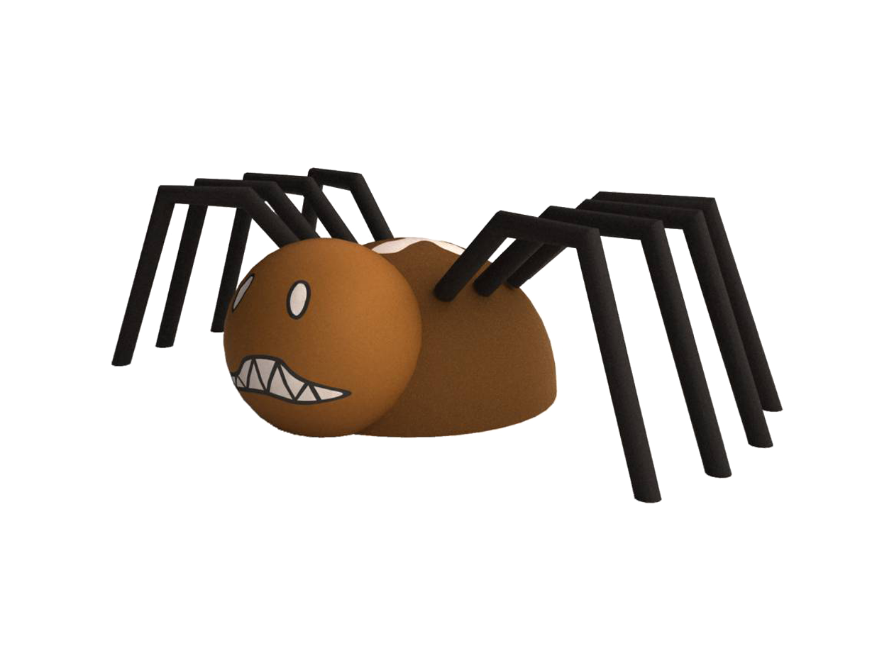 3D gumiburkolatú pók