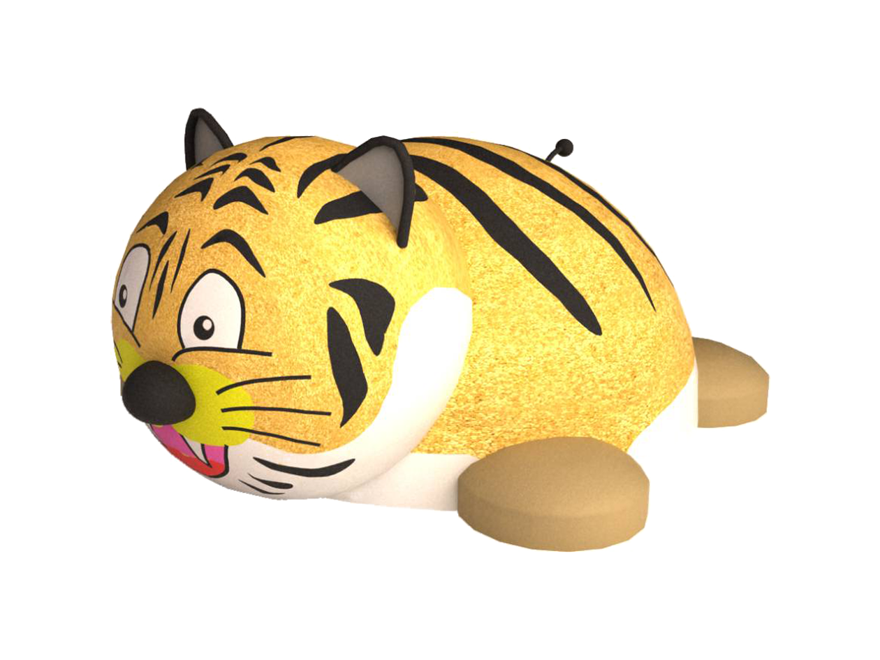 3D gumiburkolatú tigris